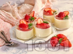 Панакота крем с кисело и прясно мляко (десерт с желатин) - снимка на рецептата